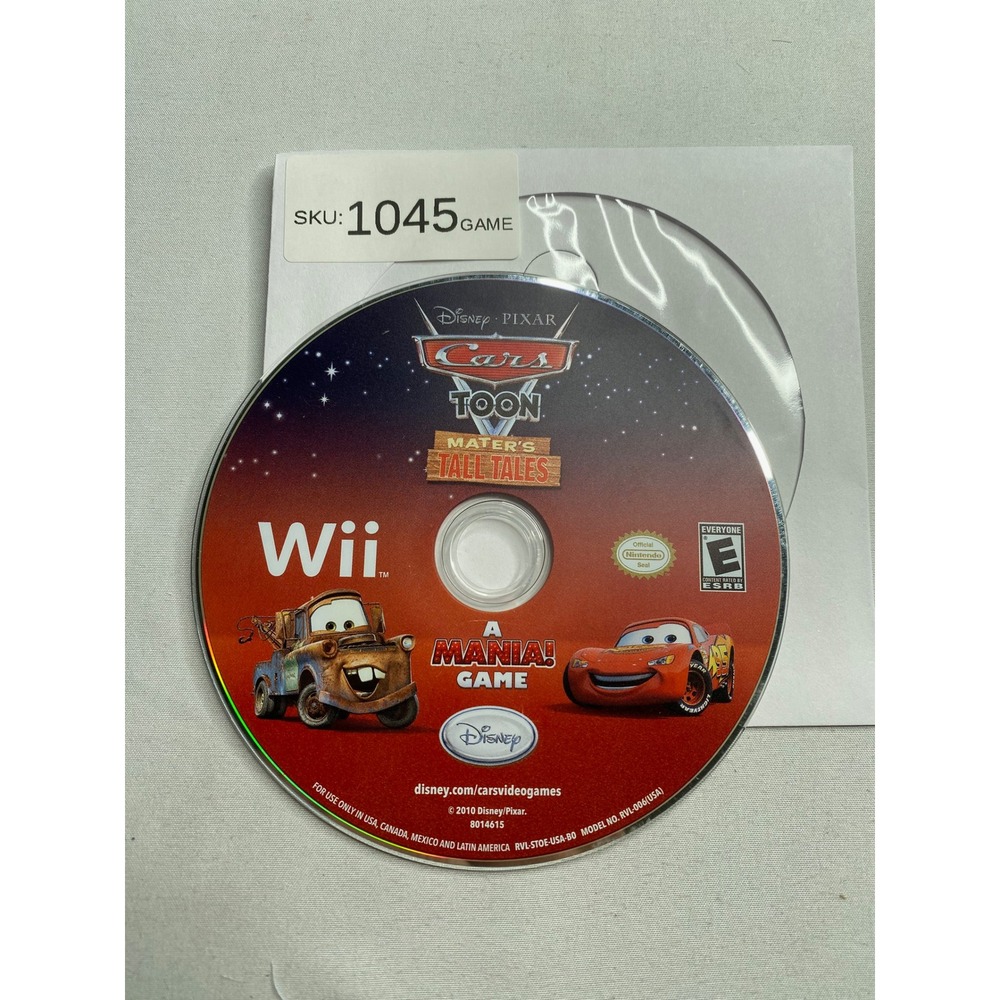 Disney Pixar Cars Toon Mater's Tall Tales Nintendo Wii